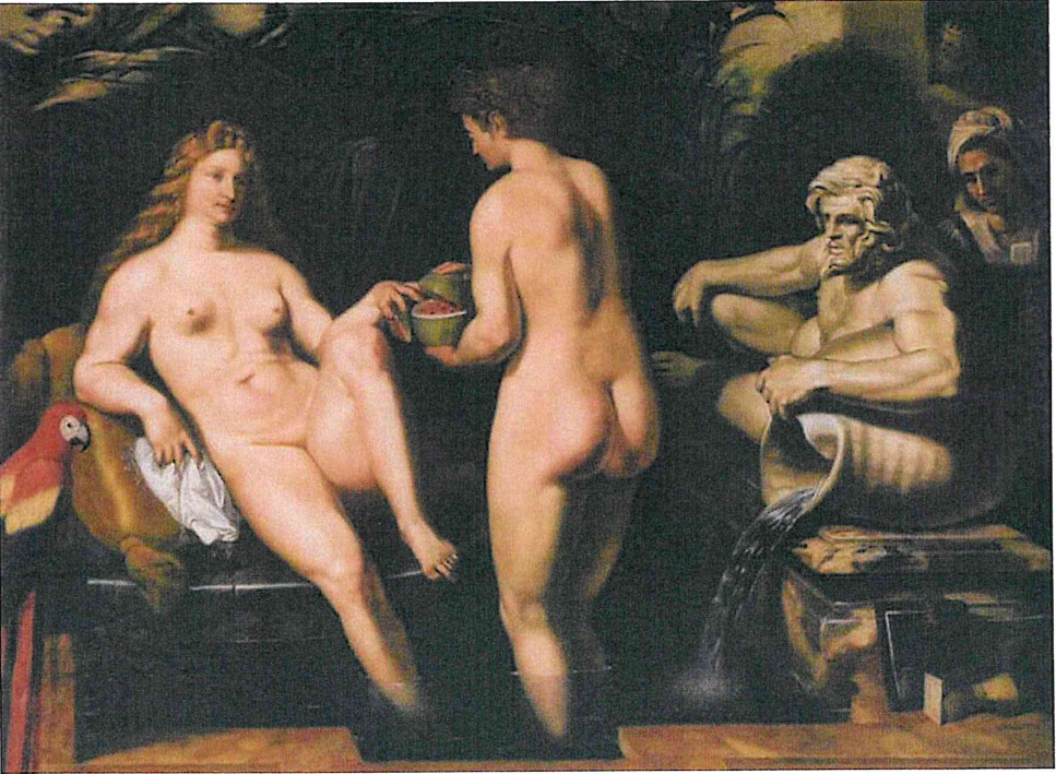 Davide e Betsabea o toletta di Betsabea (dipinto, opera isolata) di Finson Louis (sec. XVII)