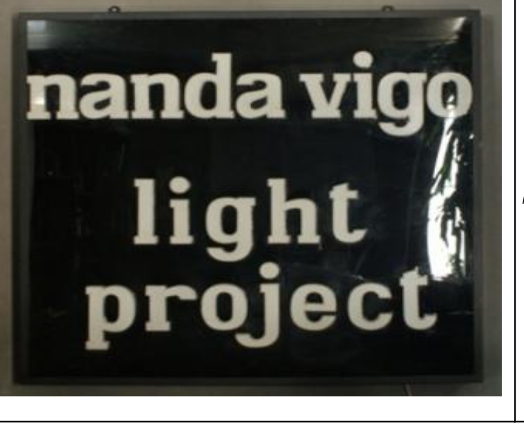 Light Project/ Tautologia (quadro luminoso) di Vigo Fernanda Enrica Leonia (sec. XX)