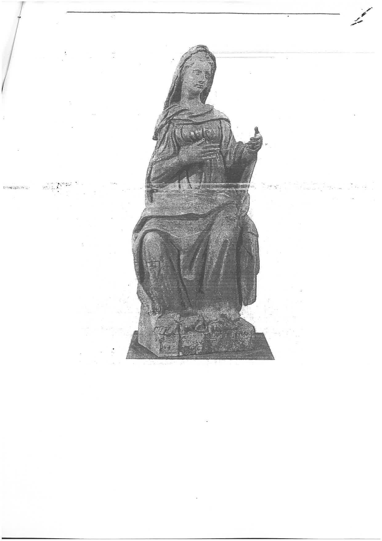 Madonna (scultura, opera isolata) di Della Quercia Jacopo (bottega) (sec. XV)
