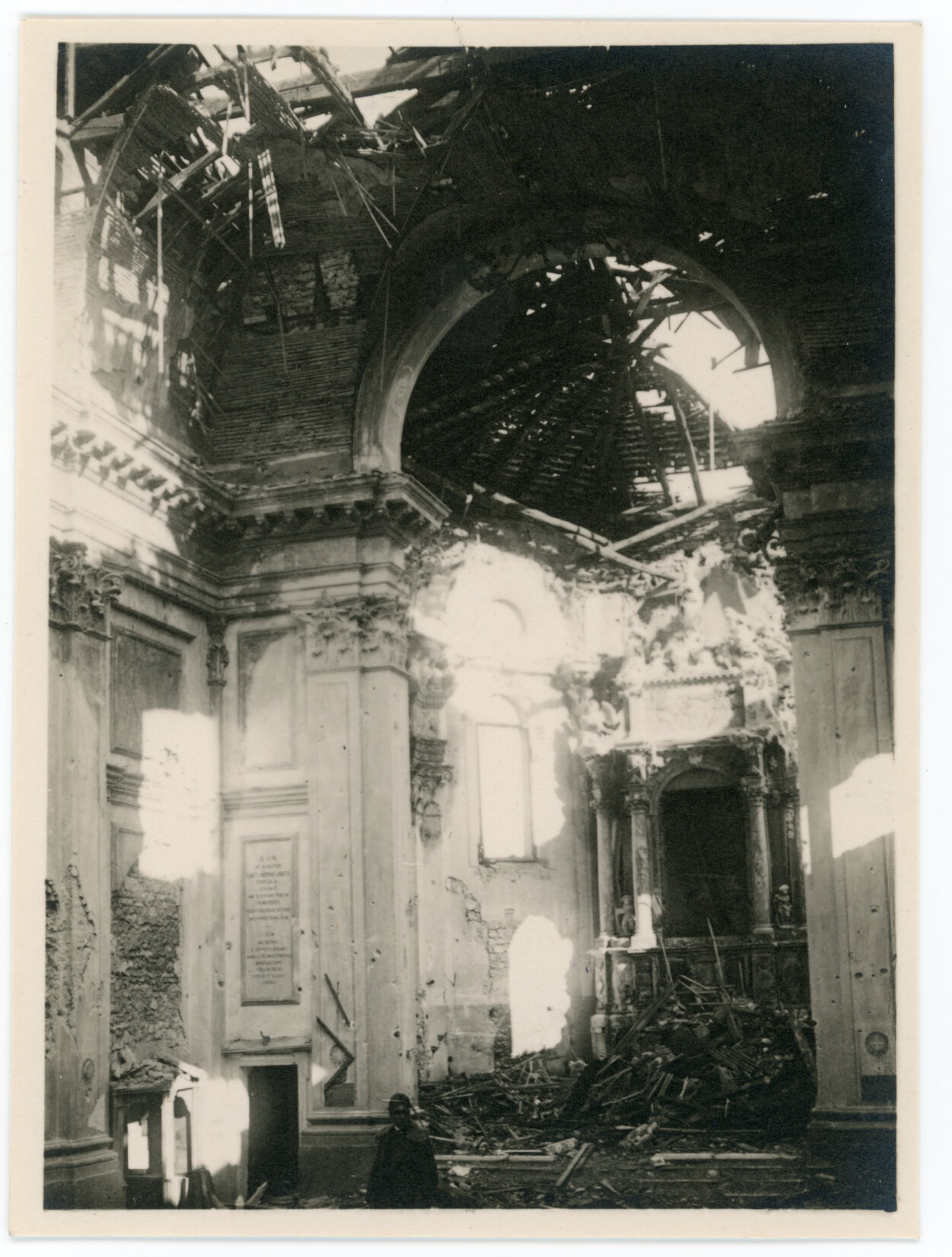 Guerra mondiale 1914-1918 - Danni di guerra (positivo) di Caprioli, Giovanni (attribuito) (XX)