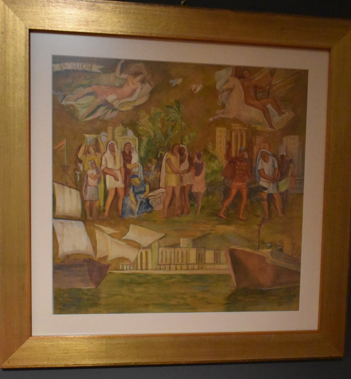 Africa, allegoria dell'Africa (dipinto) di Barillà Pietro (secondo quarto XX)