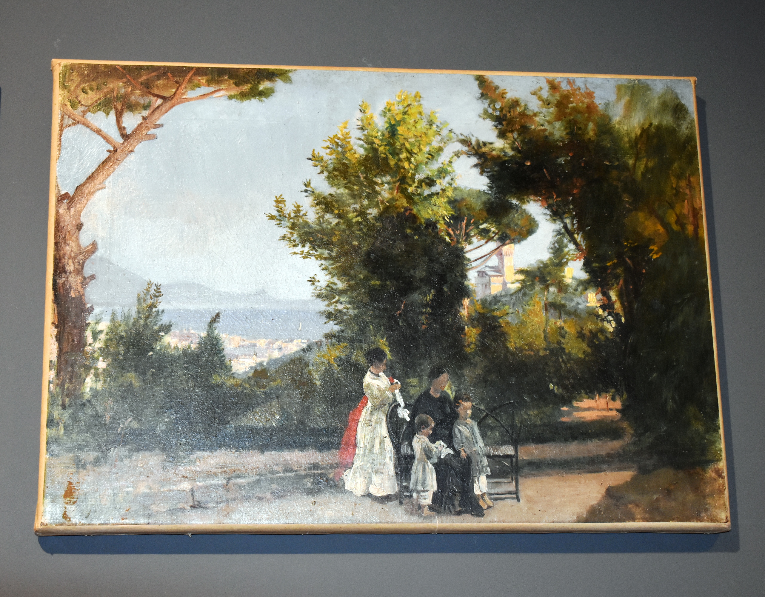 scena familiare (dipinto, opera isolata) di Cefaly Andrea (sec. XIX)
