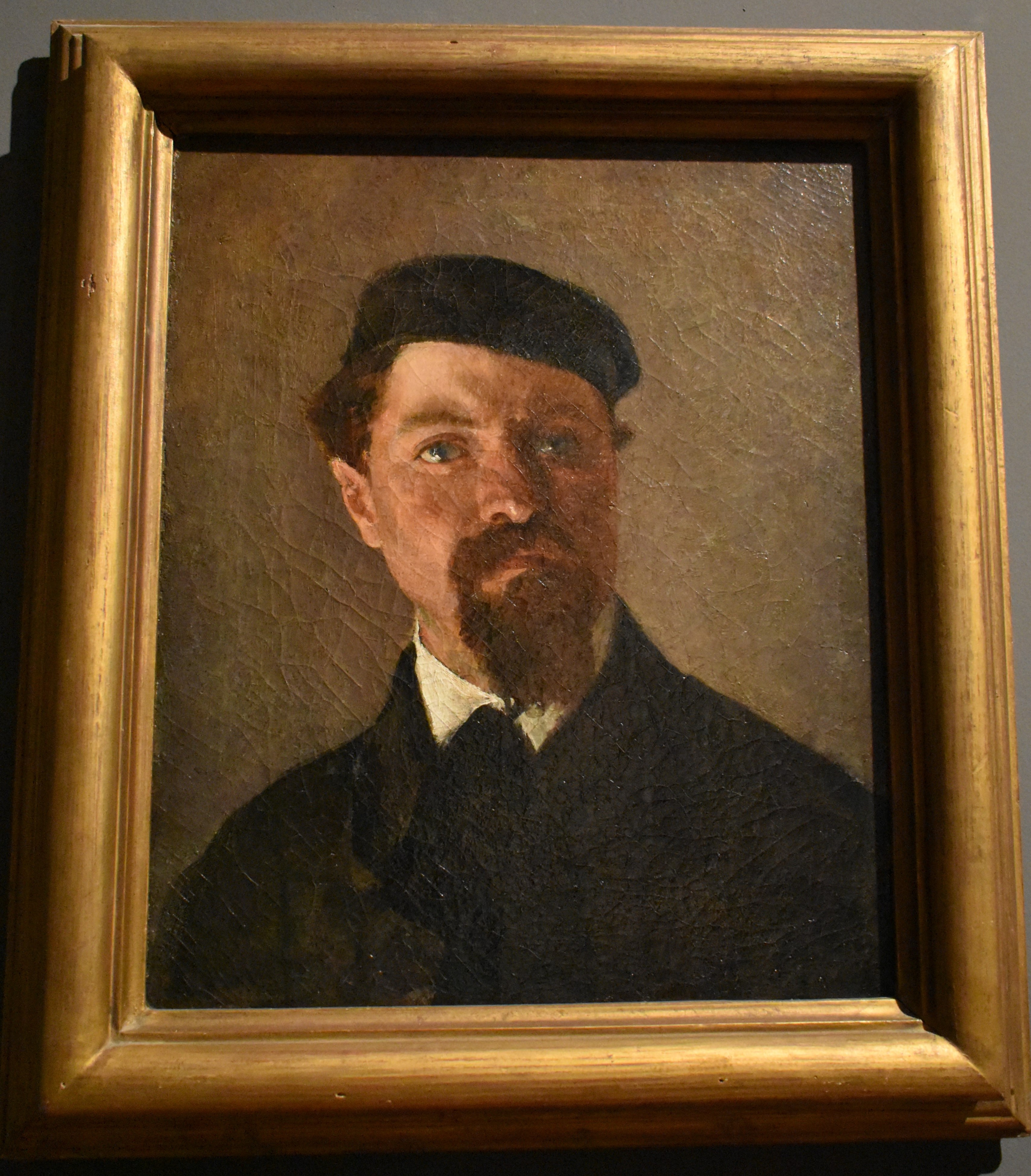 Autoritratto, ritratto d'uomo (dipinto, opera isolata) di Cefaly Andrea (terzo quarto XIX)