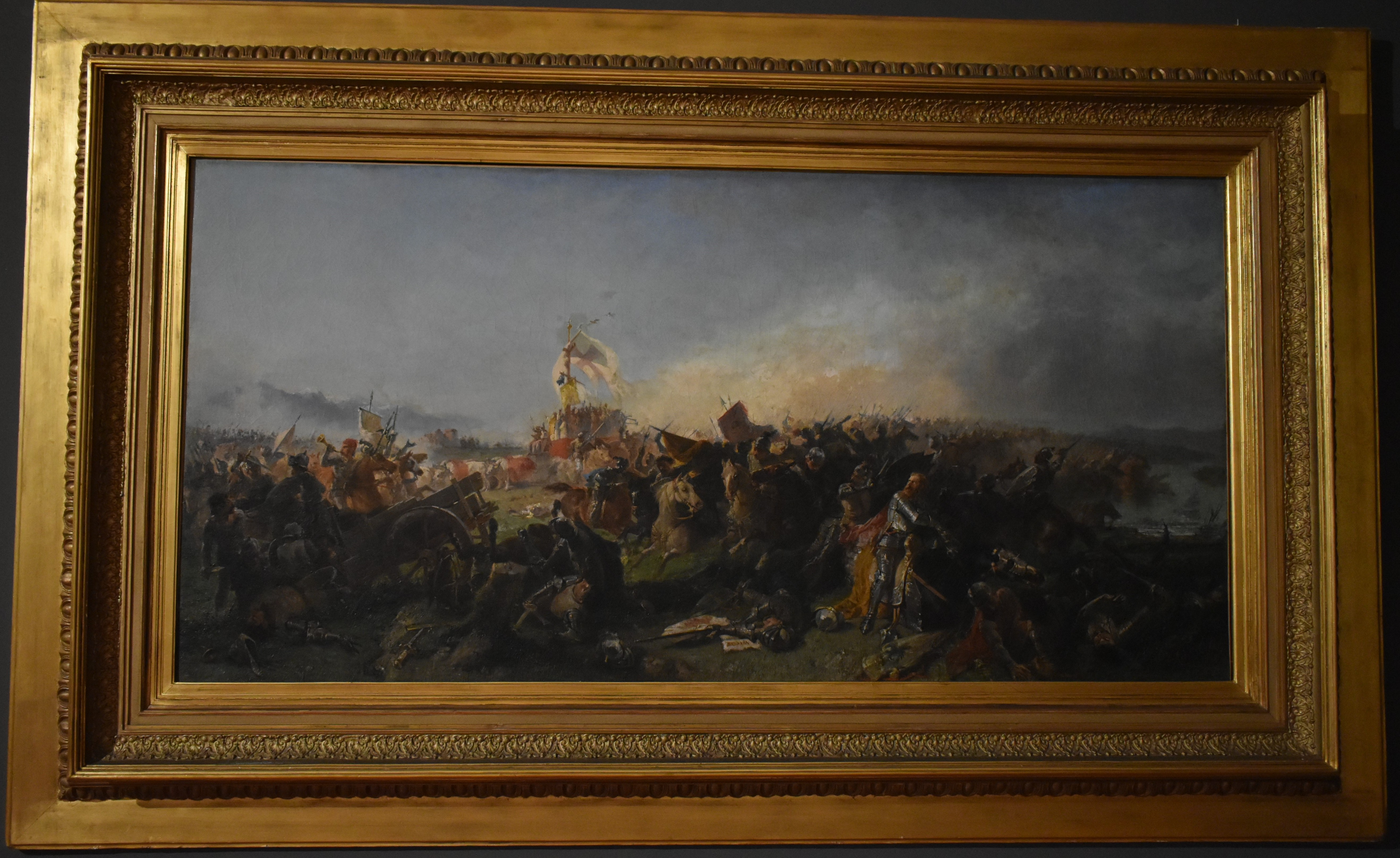 La battaglia di Legnano, Scena di battaglia (dipinto, opera isolata) di Cefaly Andrea (ultimo quarto sec. XIX)