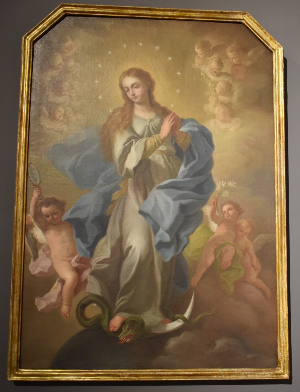 Immacolata Concezione (dipinto, opera isolata) di De Mura Francesco (cerchia) (seconda metà XVIII)