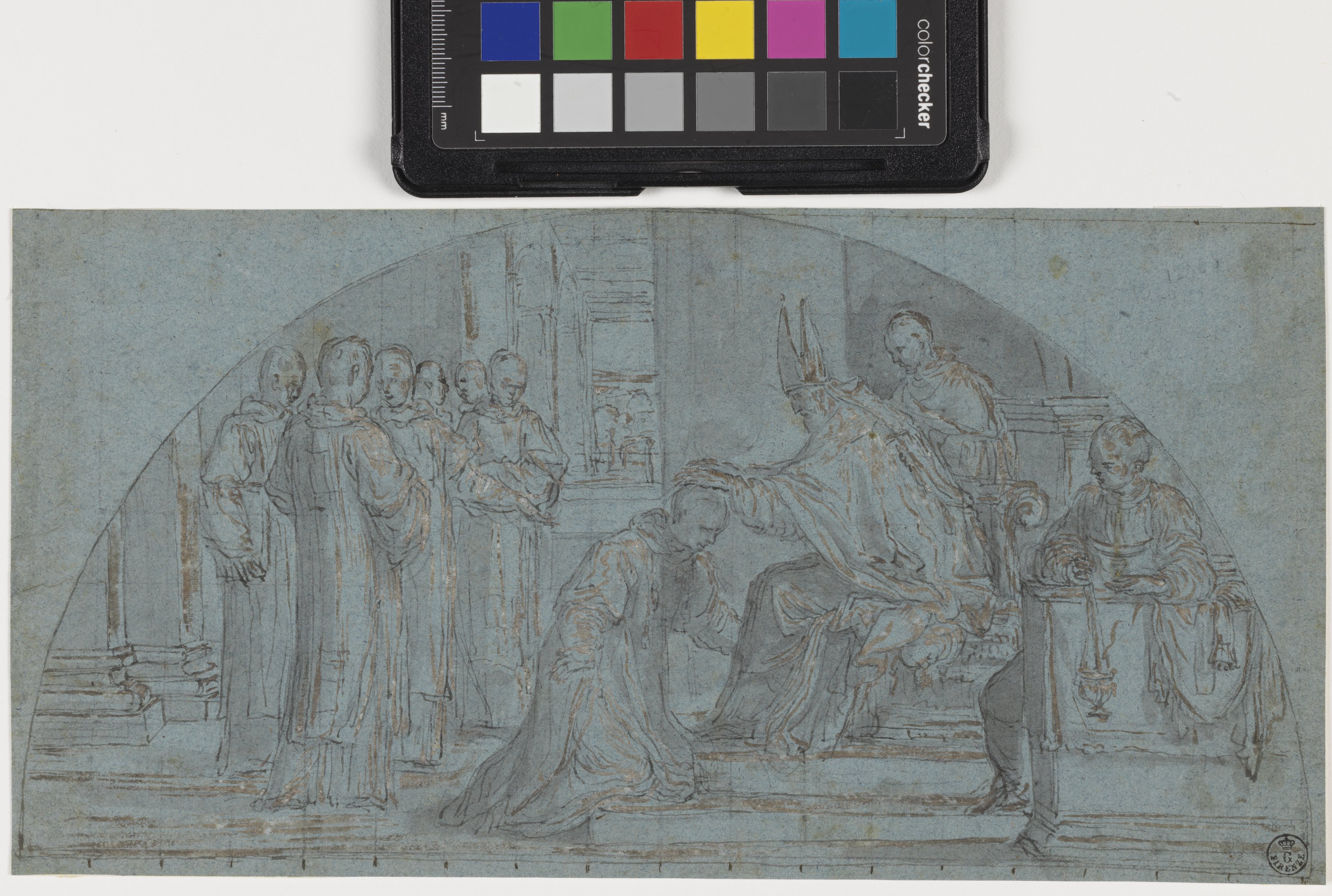 Studio per l'ordinazione di un diacono (disegno) di Reni Guido (fine/ inizio XVI/XVII)