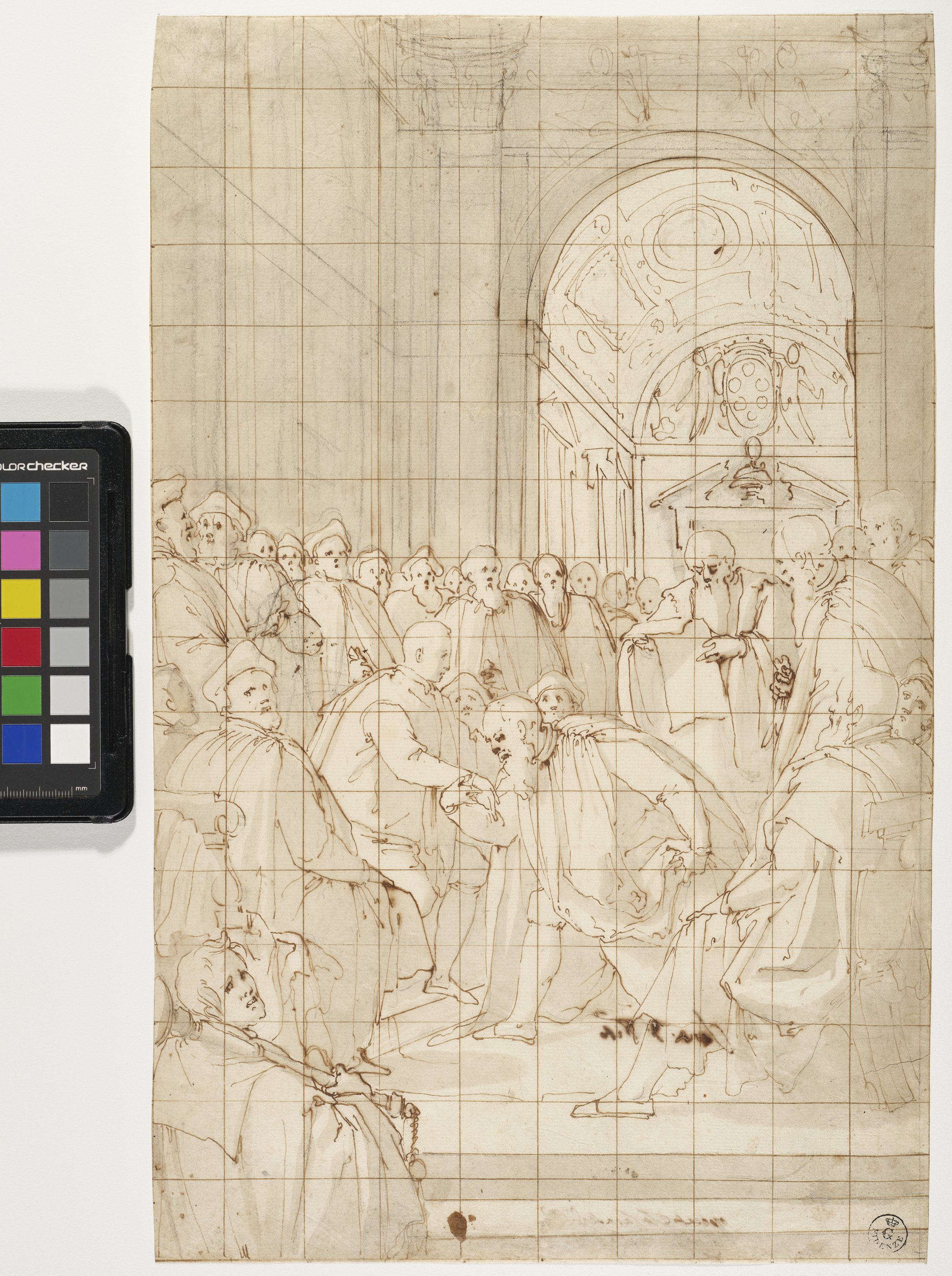 Studio per elezione di Cosimo I a duca di Firenze (disegno) di Chimenti Jacopo detto Empoli (XVI)