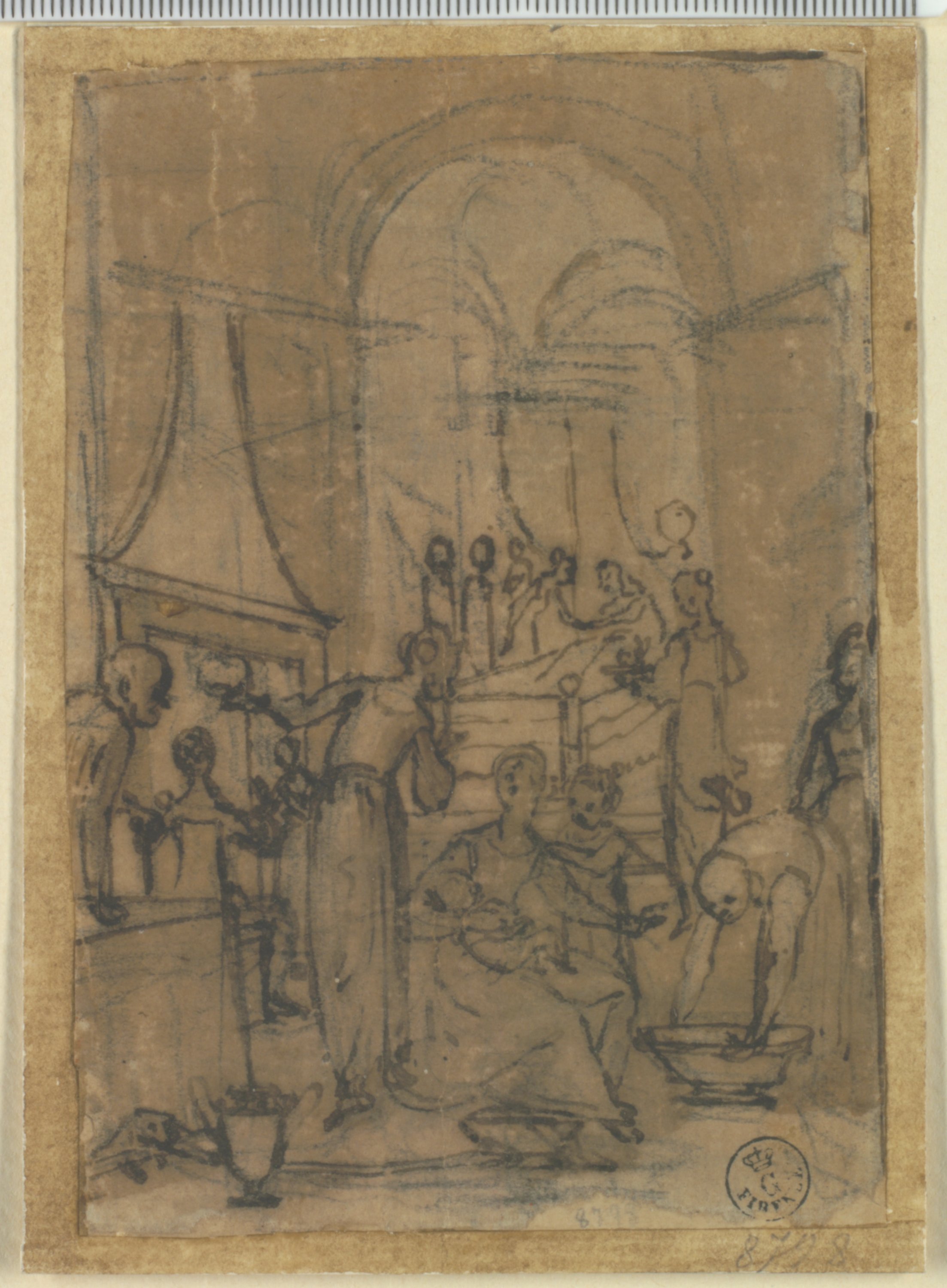 nascita di Maria Vergine (disegno) di Cardi Ludovico detto Cigoli (maniera) (fine XVI)