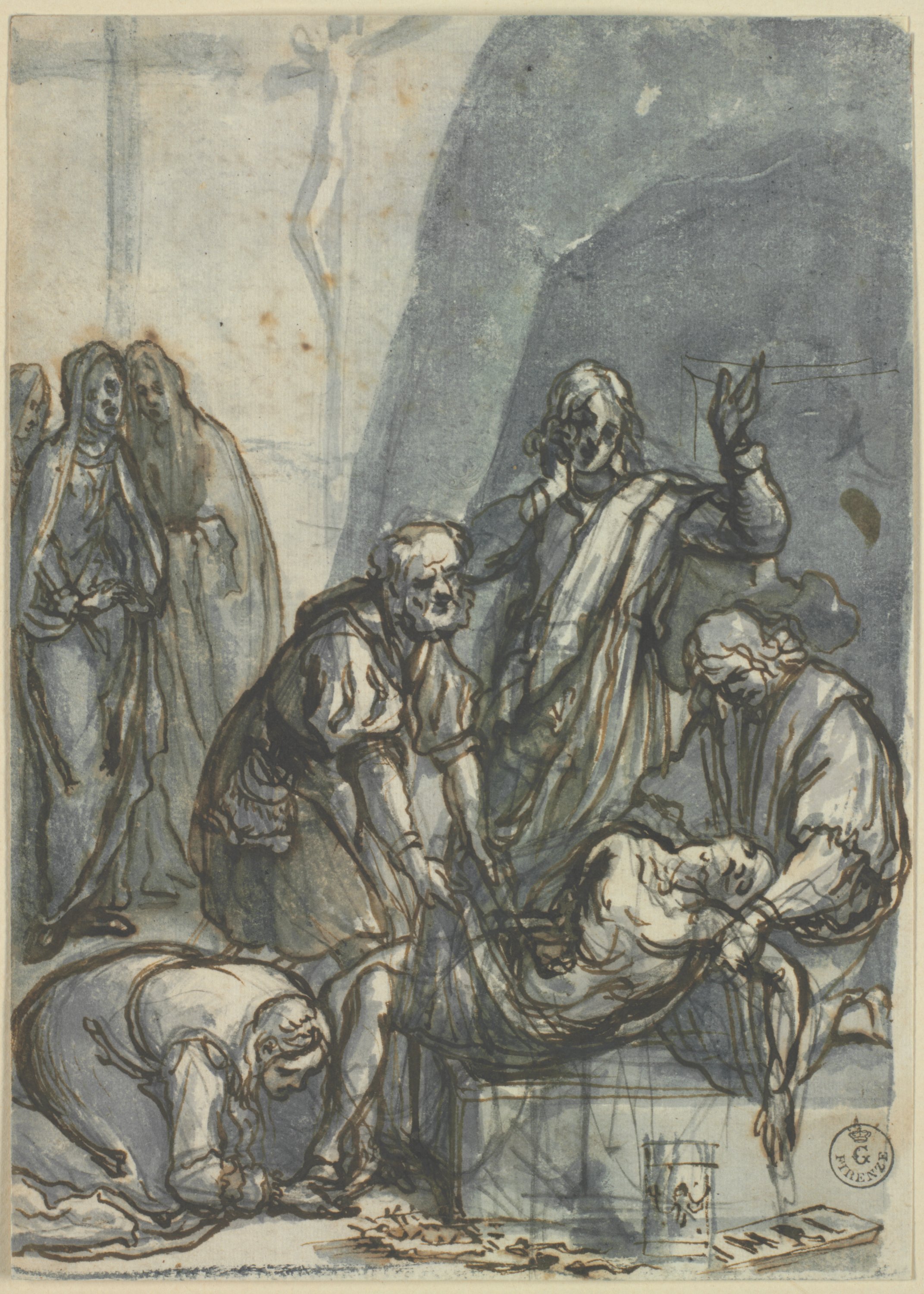 deposizione di Cristo nel sepolcro (disegno) di Coccapani Sigismondo (inizio XVII)