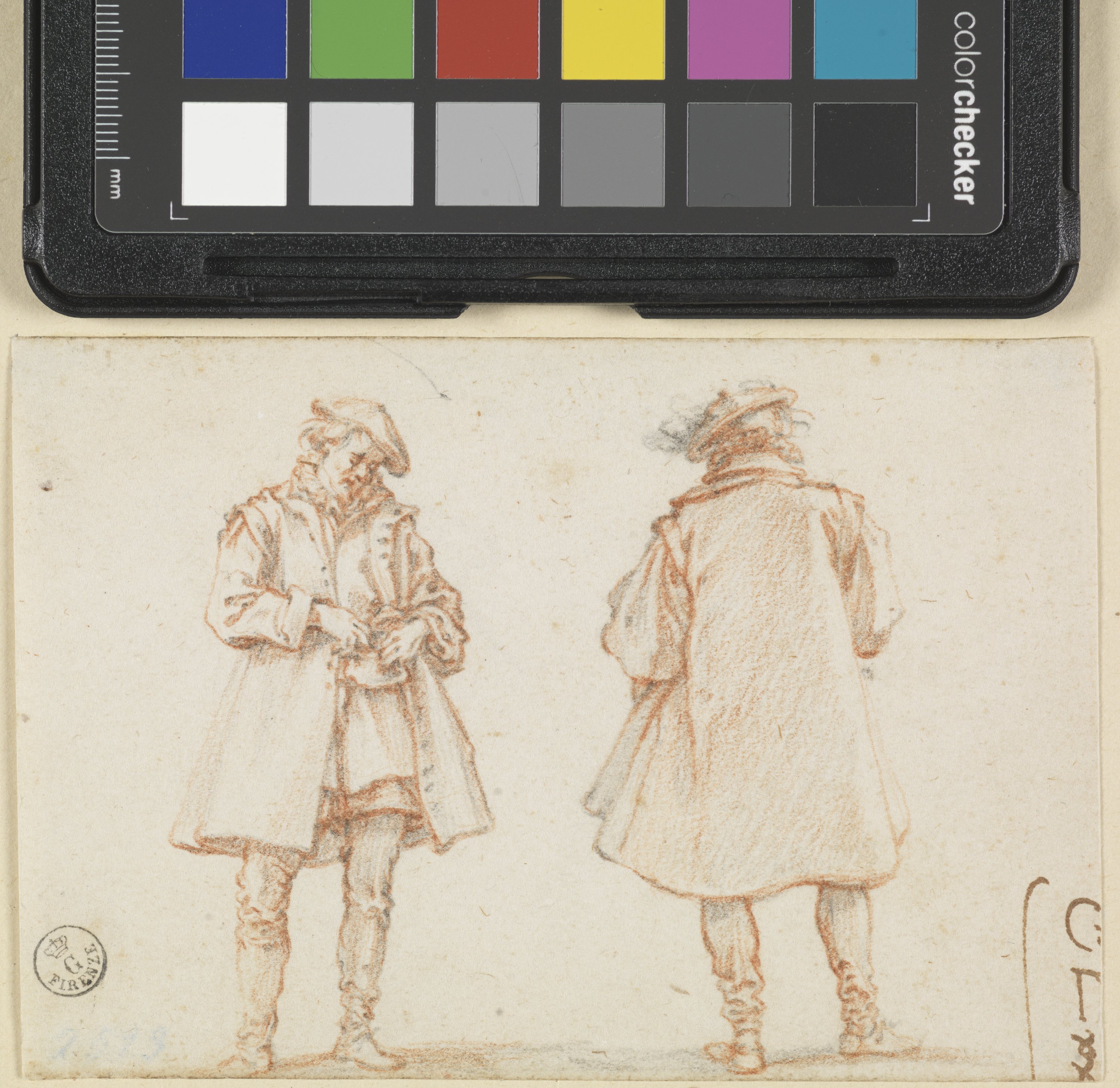 due figure maschili (disegno) di Callot Jacques (XVII)