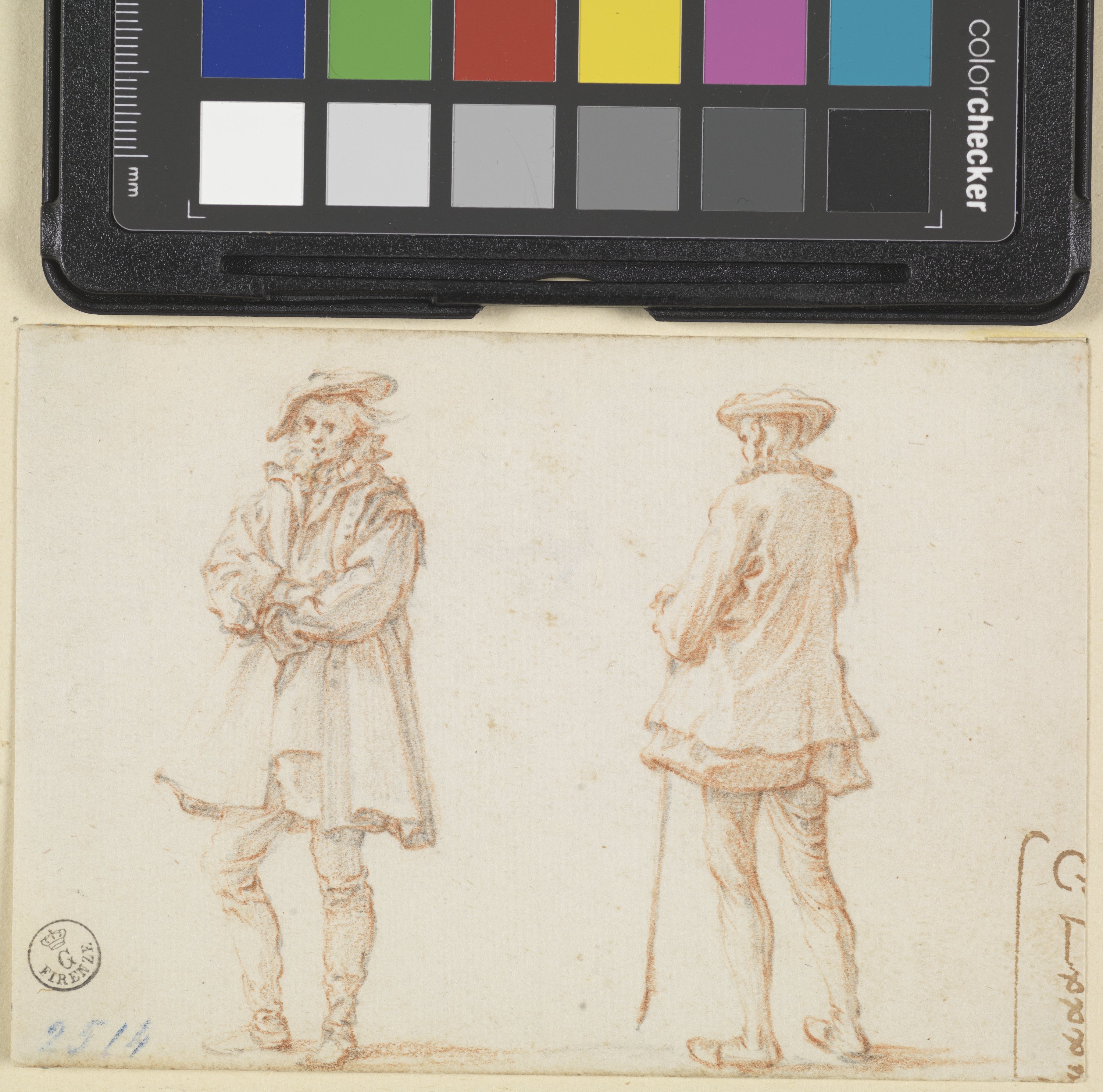 due uomini (disegno) di Callot Jacques (XVII)