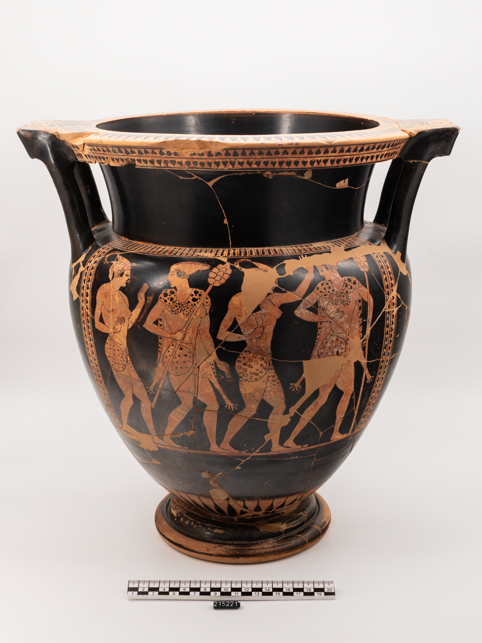 scena dionisiaca (cratere/ a colonnette) - produzione attica (prima metà SECOLI/ V a.C)