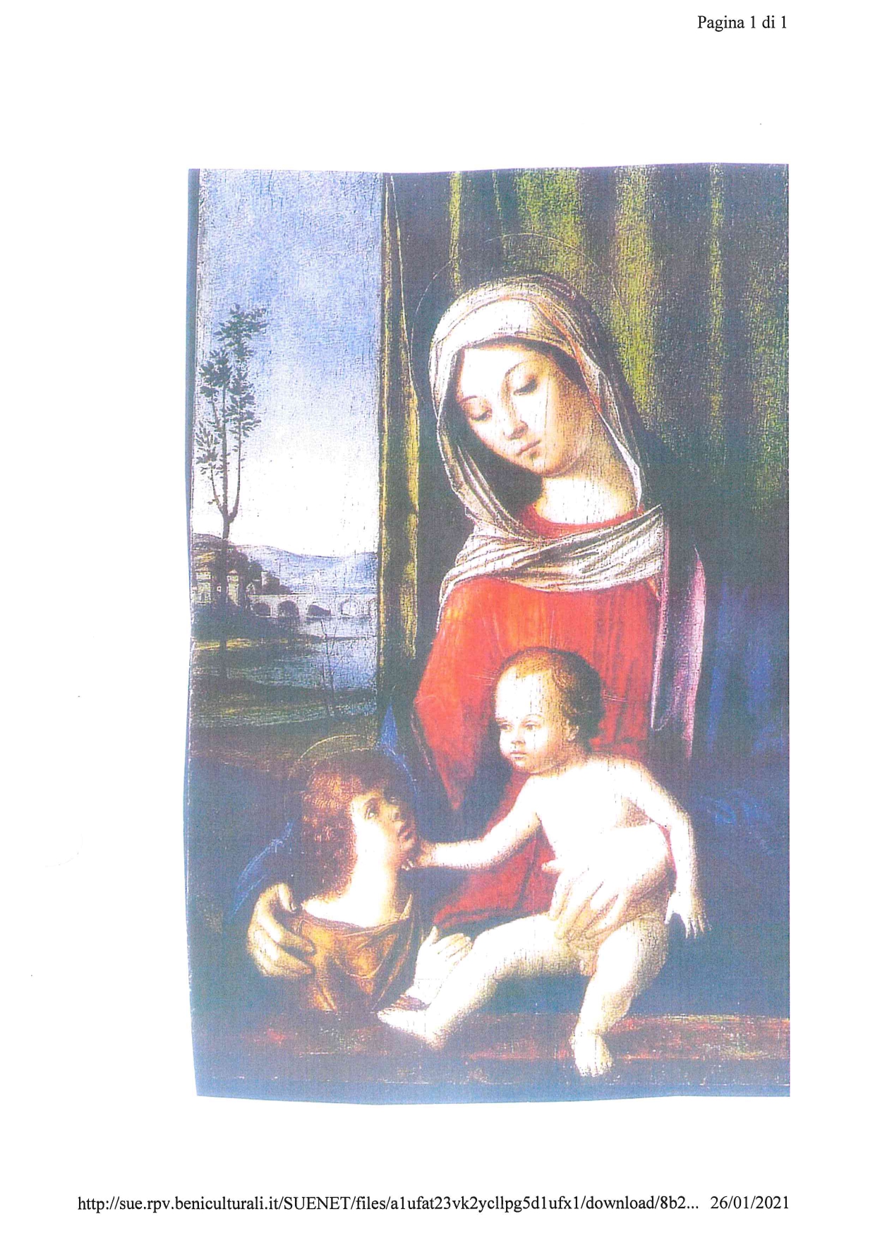Madonna con Bambino e San Giovannino (dipinto, opera isolata) di Rondinelli Nicolò (secc. XV/ XVI)