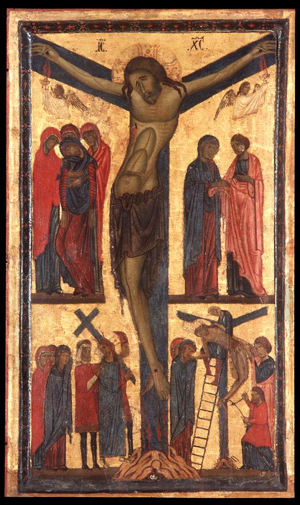 crocifissione di Cristo e episodi della Passione (valva di dittico) di Berlinghieri Bonaventura (sec. XIII)