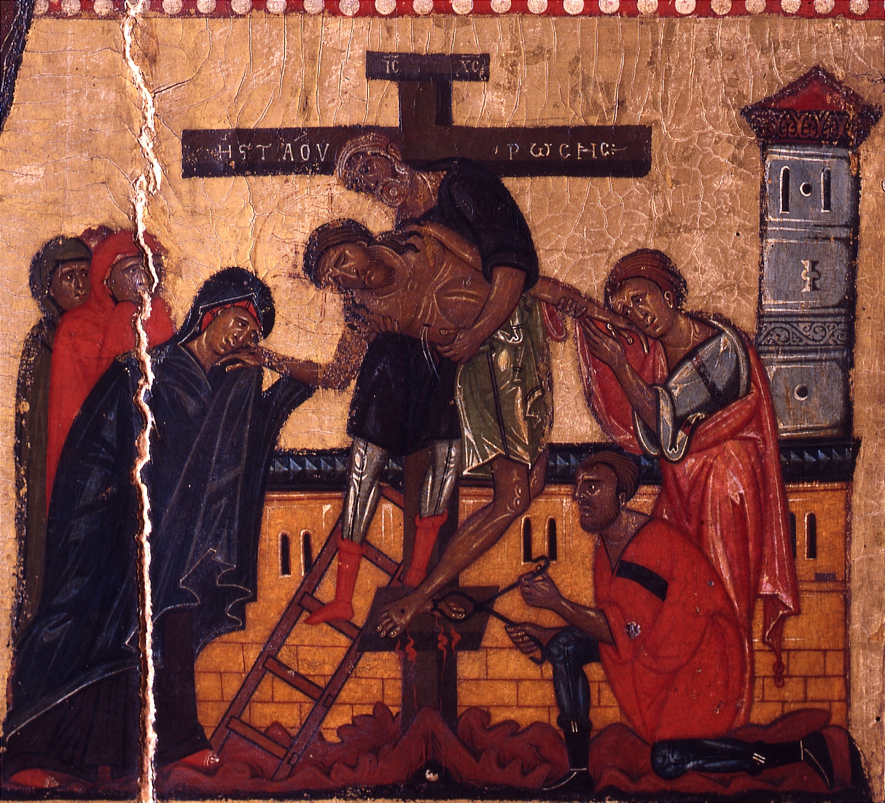 deposizione di Cristo dalla croce (dipinto) di Maestro del Crocifisso n. 434 degli Uffizi (metà sec. XIII)