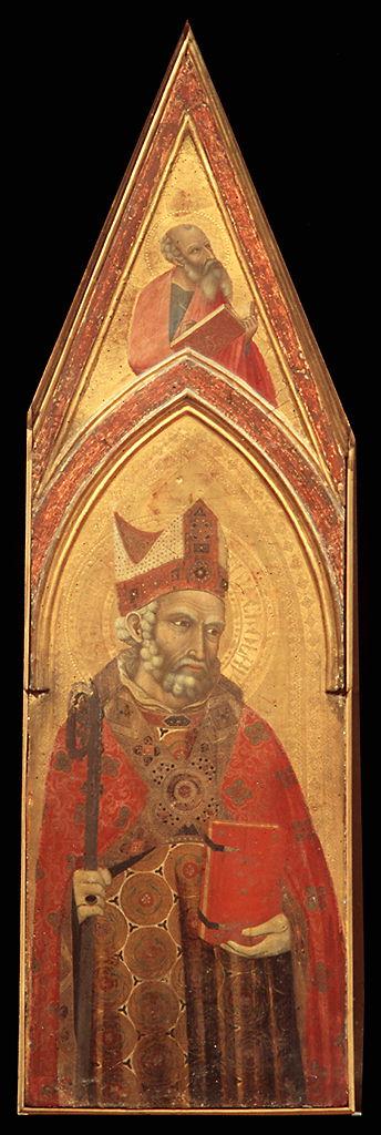 San Nicola di Bari, San Giovanni Evangelista (scomparto di polittico) di Lorenzetti Ambrogio (sec. XIV)