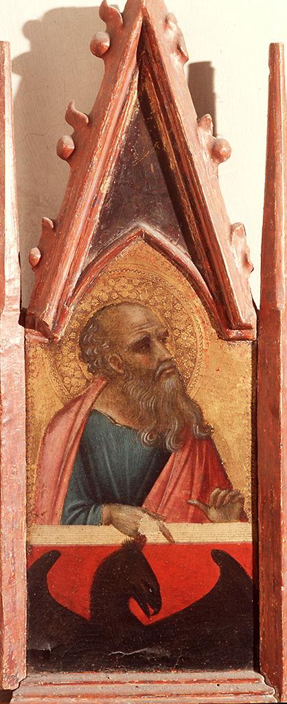 San Giovanni Evangelista (cimasa di polittico) di Lorenzetti Pietro (sec. XIV)