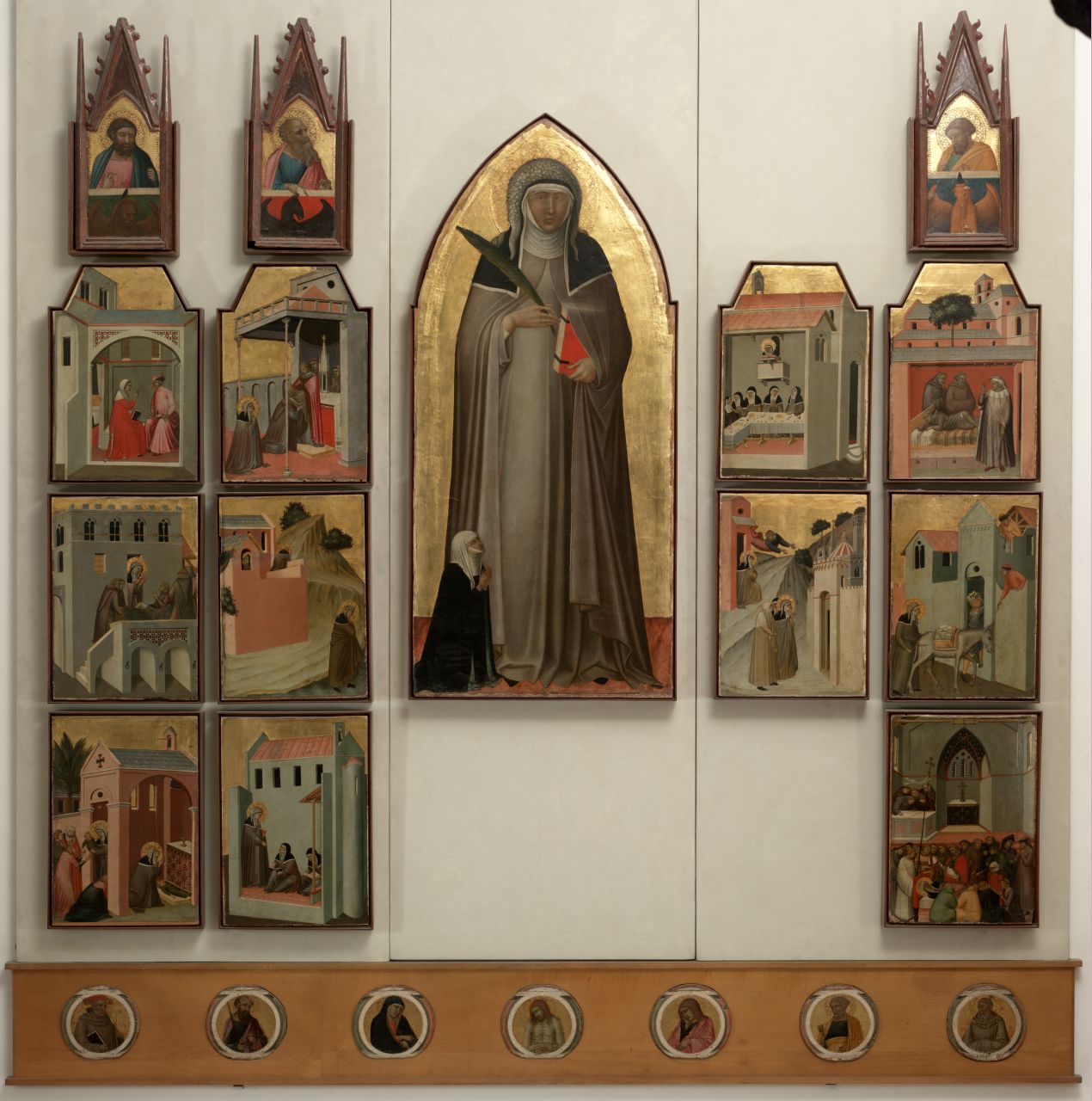 episodi della vita della beata Umiltà, Santi (polittico) di Lorenzetti Pietro (sec. XIV)