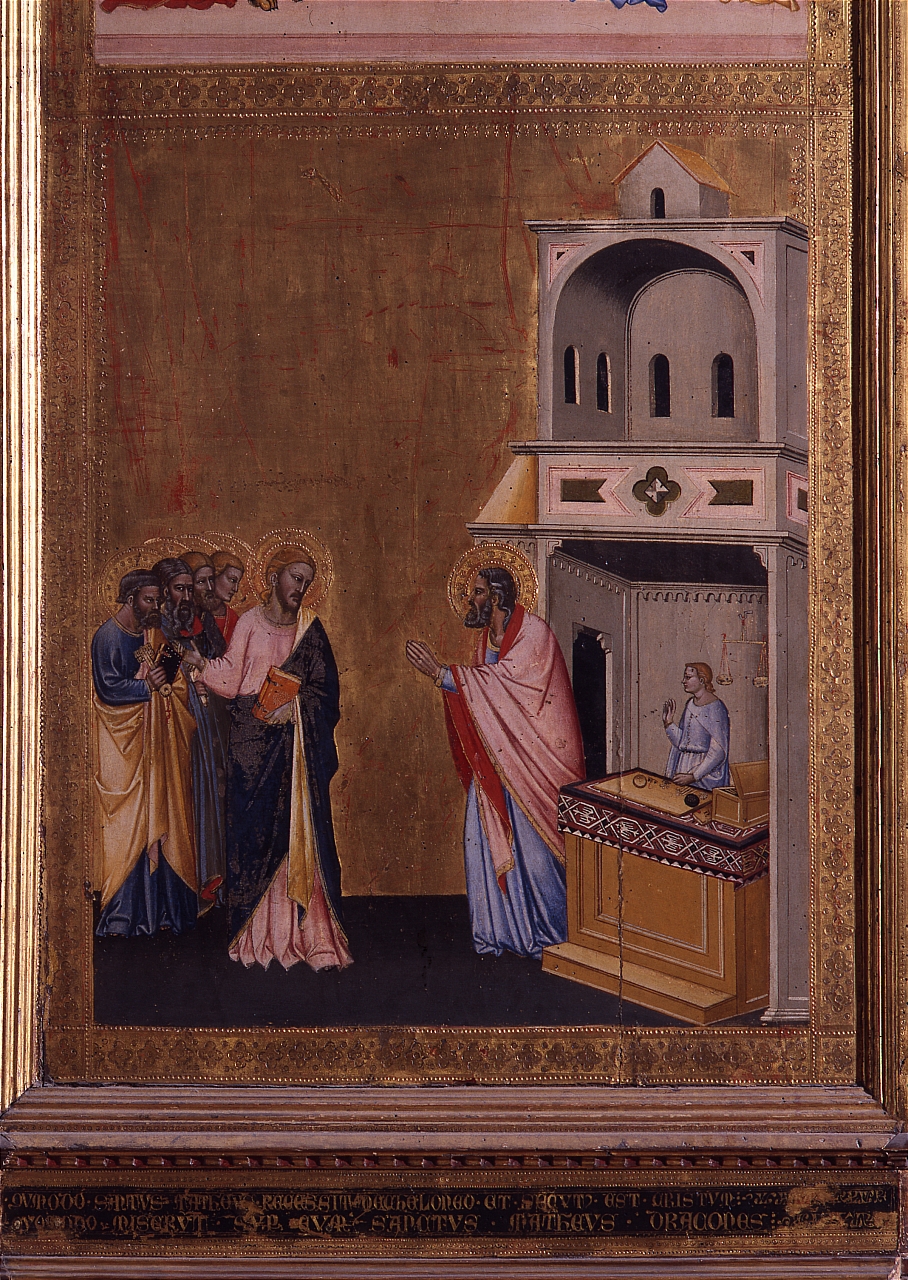 vocazione di San Matteo (scomparto di trittico) di Andrea di Cione detto Andrea Orcagna (sec. XIV)