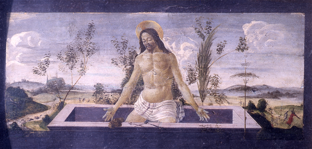 Cristo in pietà (scomparto di predella) di Filipepi Alessandro detto Botticelli (sec. XV)