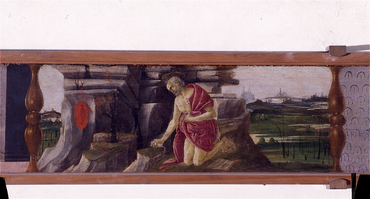 San Girolamo penitente nel deserto (scomparto di predella) di Filipepi Alessandro detto Botticelli (sec. XV)