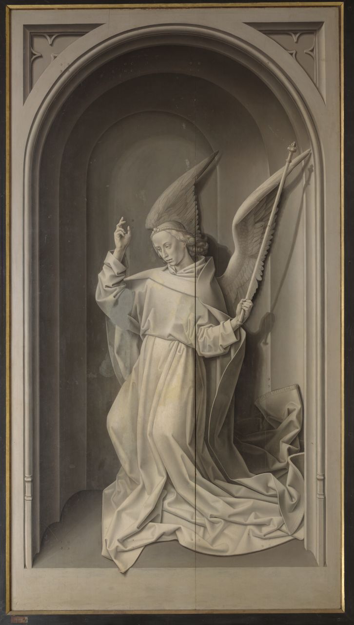 San Gabriele Arcangelo (scomparto di trittico) di Van der Goes Hugo (sec. XV)