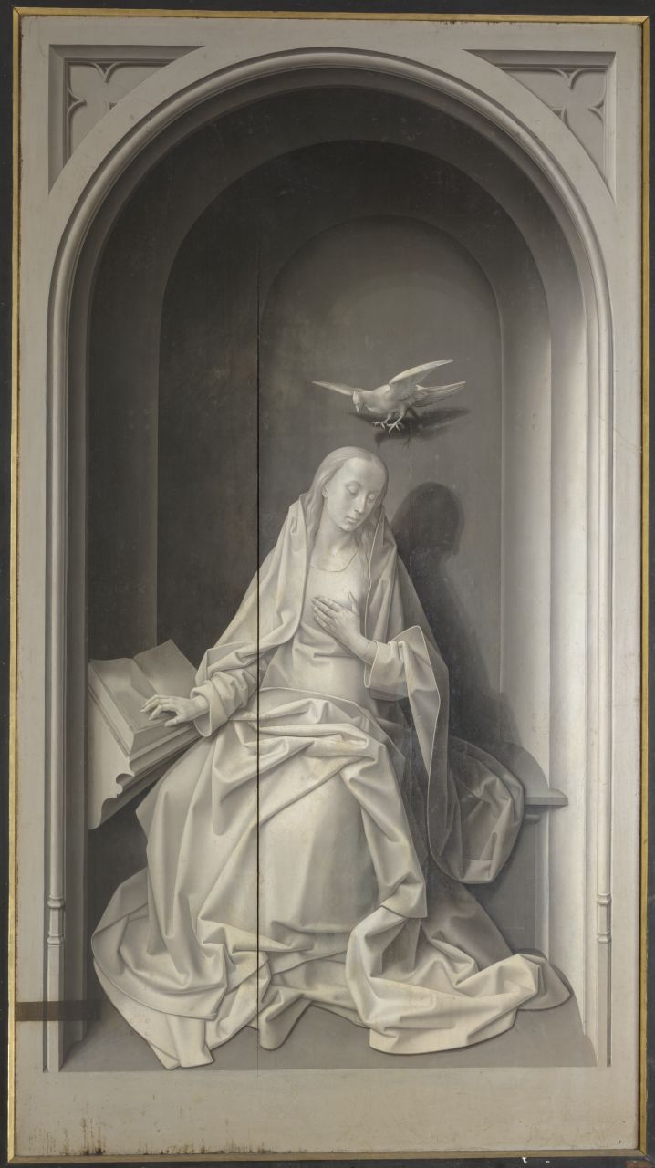Madonna annunciata (scomparto di trittico) di Van der Goes Hugo (sec. XV)