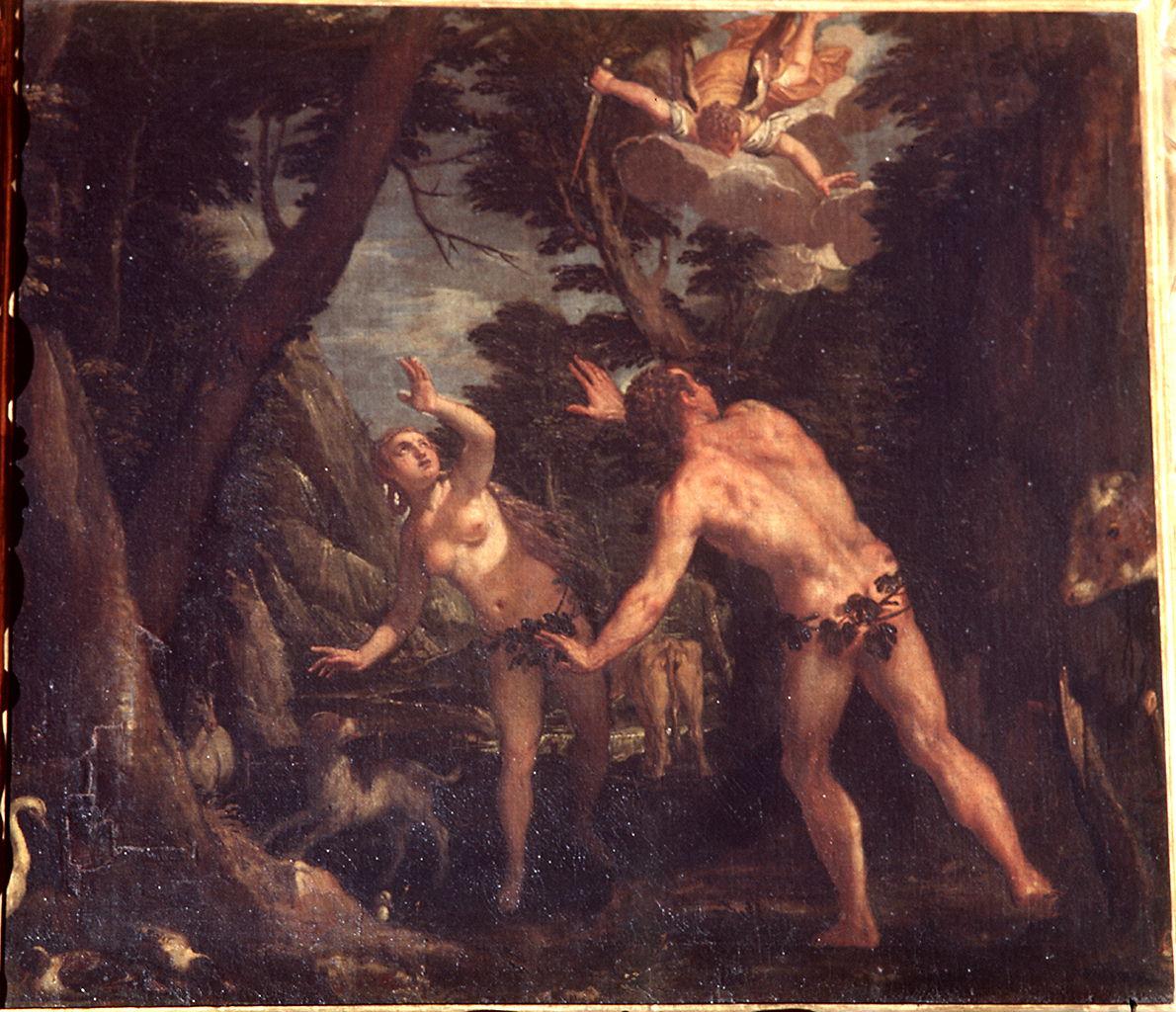 cacciata di Adamo ed Eva dal paradiso terrestre (dipinto) di Caliari Carlo (sec. XVI)