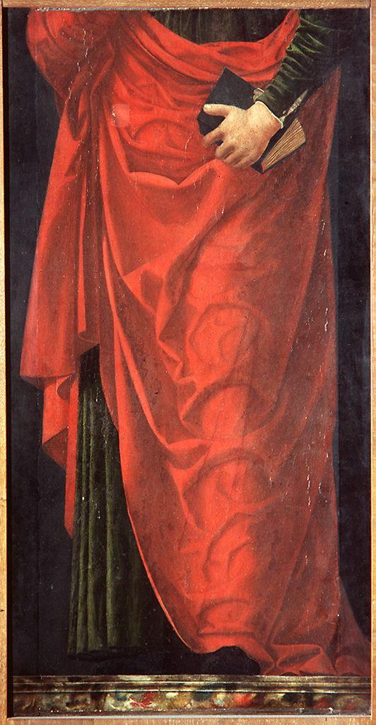 Santo (dipinto, frammento) di Ambrosi Melozzo detto Melozzo da Forlì (sec. XV)