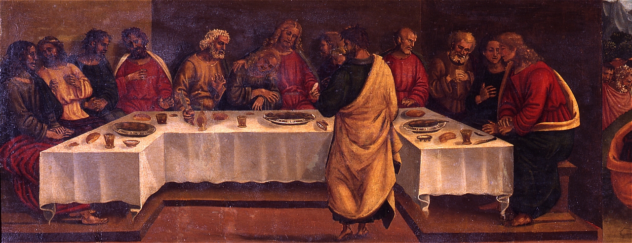 ultima cena (scomparto di predella) di Signorelli Luca (sec. XVI)