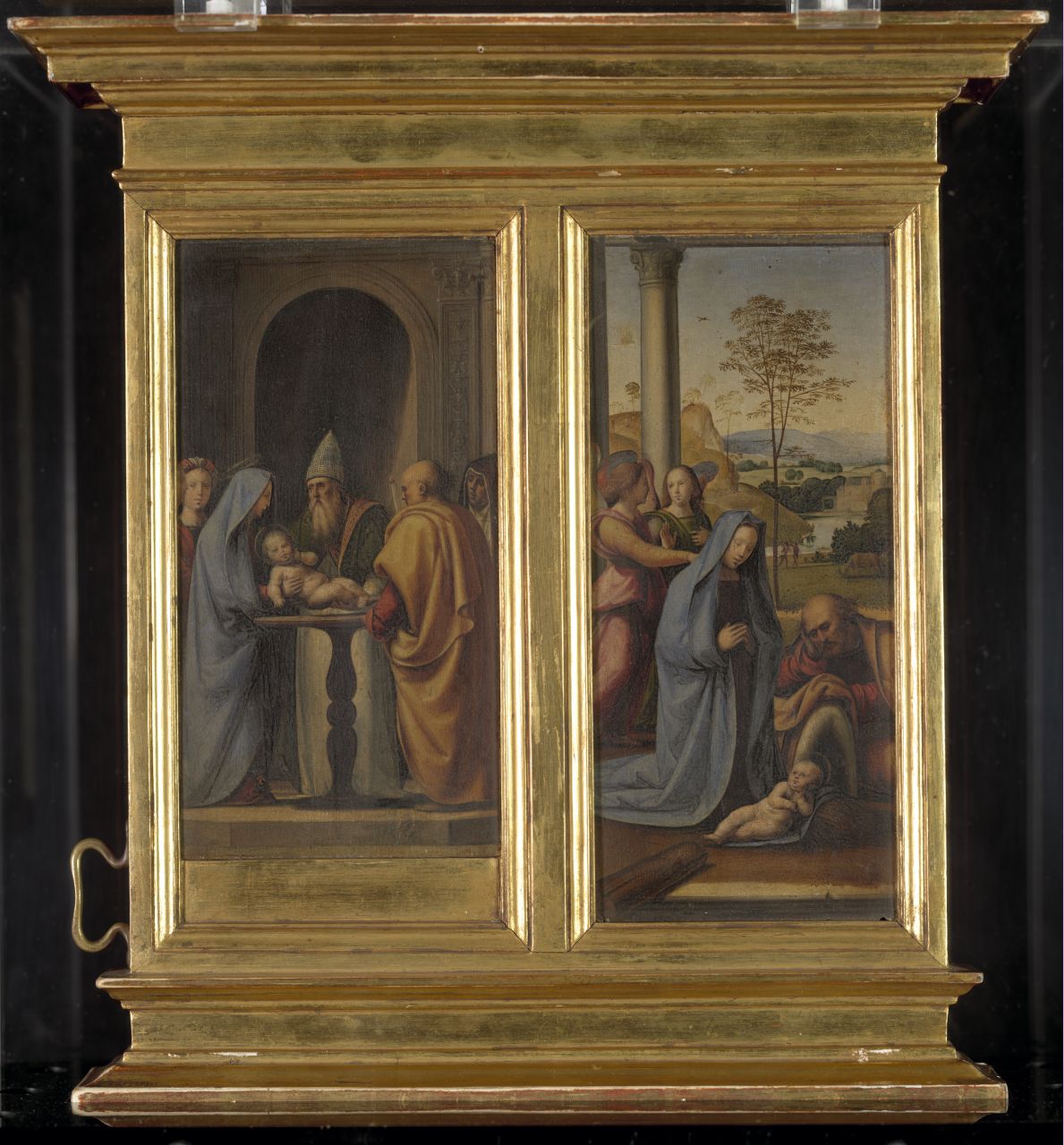 episodi dell'infanzia di Cristo (dittico portatile) di Della Porta Bartolomeo detto Fra Bartolomeo (sec. XV)