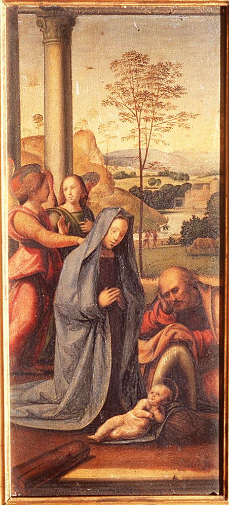 natività di Gesù (sportello di altarolo) di Della Porta Bartolomeo detto Fra Bartolomeo (sec. XV)