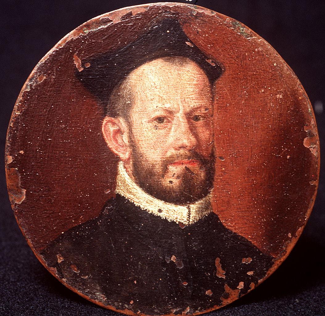 ritratto di ecclesiastico, impresa personale (miniatura) - ambito Italia settentrionale (fine/ inizio secc. XVI/ XVII)