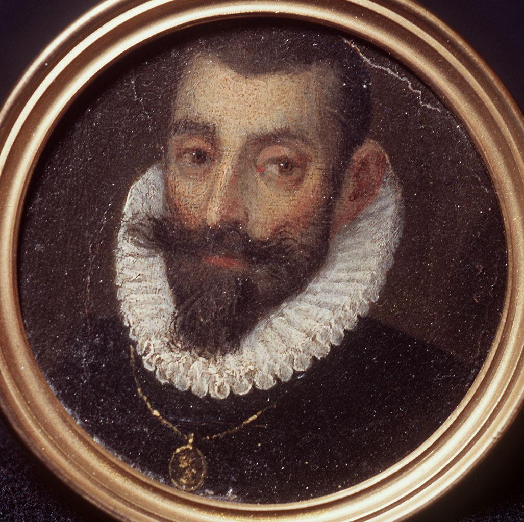 ritratto d'uomo (miniatura) di Negretti Jacopo detto Palma il Giovane (?) (seconda metà sec. XVI)