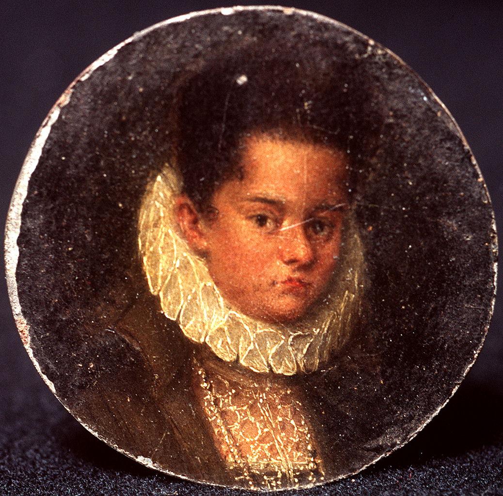 ritratto di donna (miniatura) - ambito veneto (ultimo quarto sec. XVI)