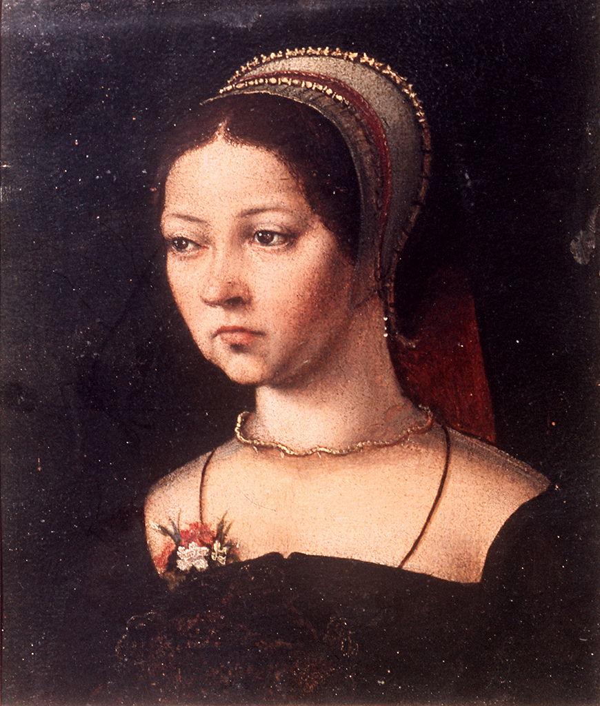 ritratto di donna (miniatura) - ambito francese (inizio sec. XVI)