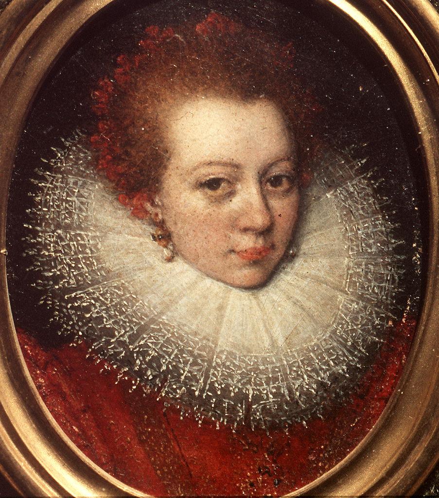 ritratto di donna (miniatura) di Pourbus Frans il Giovane (fine/ inizio secc. XVI/ XVII)