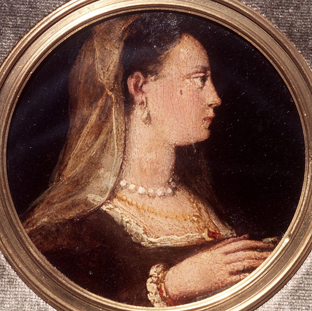 ritratto di donna (miniatura) - ambito emiliano (sec. XVI)