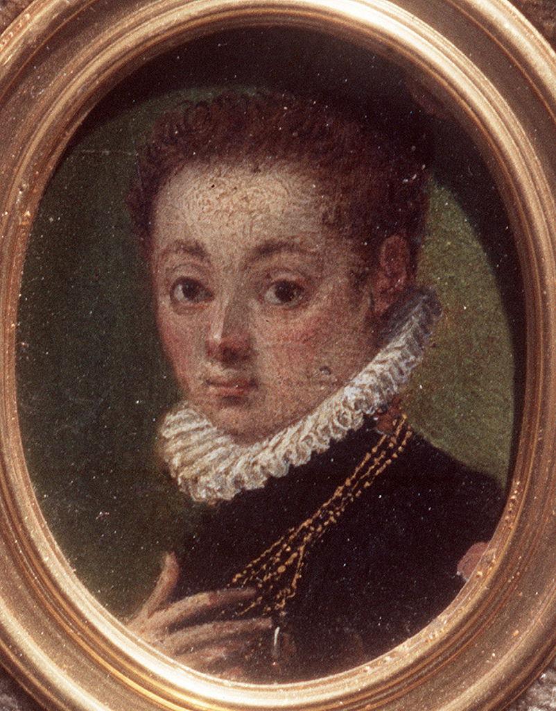 ritratto di donna (miniatura) - ambito Italia settentrionale (sec. XVI)