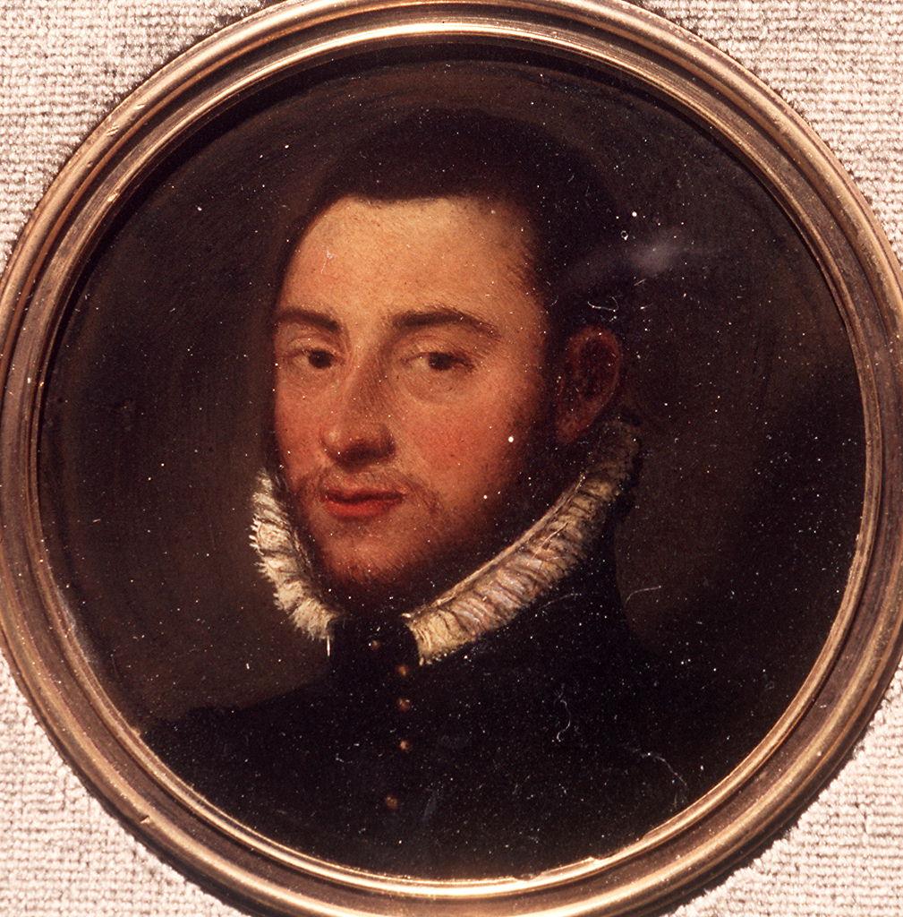 ritratto di giovane (miniatura) - ambito fiorentino (fine/ inizio secc. XVI/ XVII)