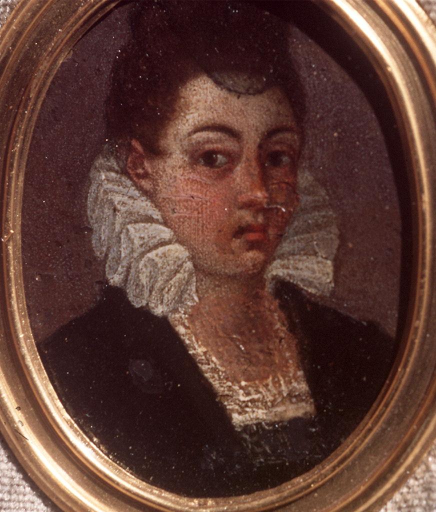 ritratto di donna (miniatura) - ambito fiorentino (fine/ inizio secc. XVI/ XVII)