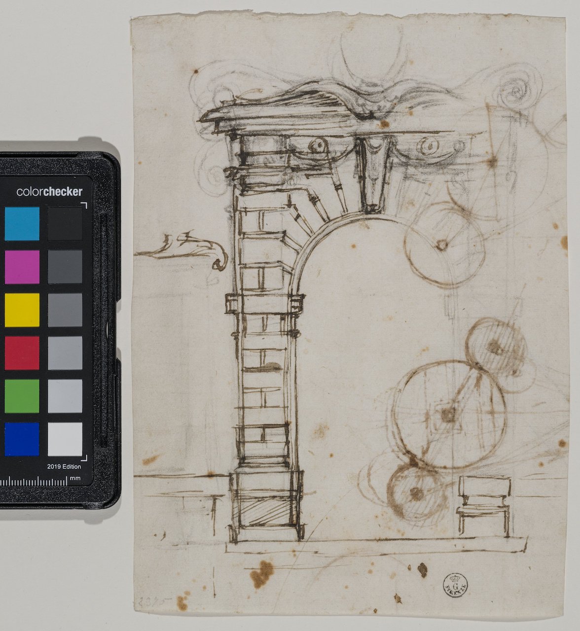 studi di un portale (disegno architettonico) di Buontalenti Bernardo (ultimo quarto XVI)