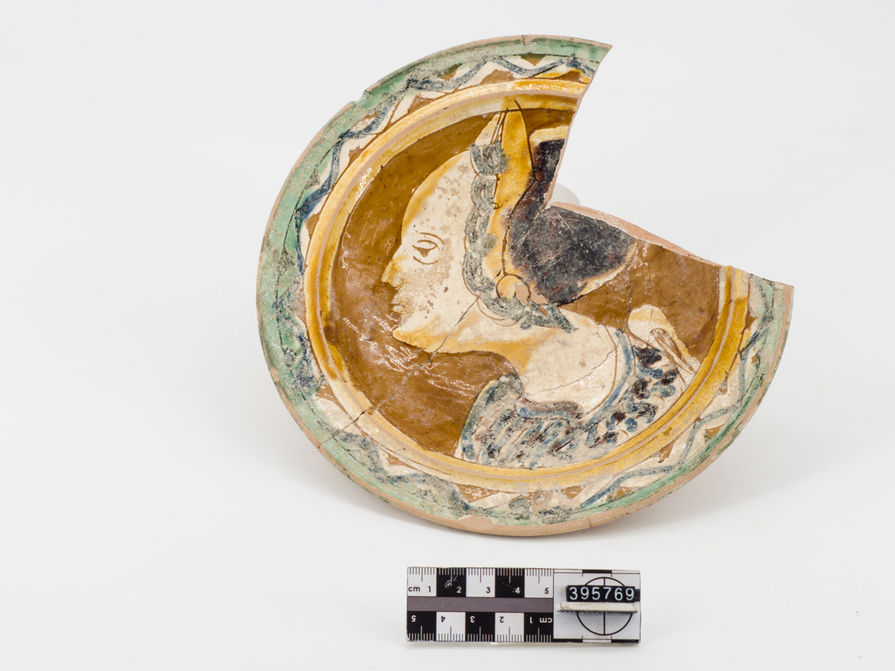 Piatto (scodella, Graffita policroma) (seconda metà SECOLI/ XVI)