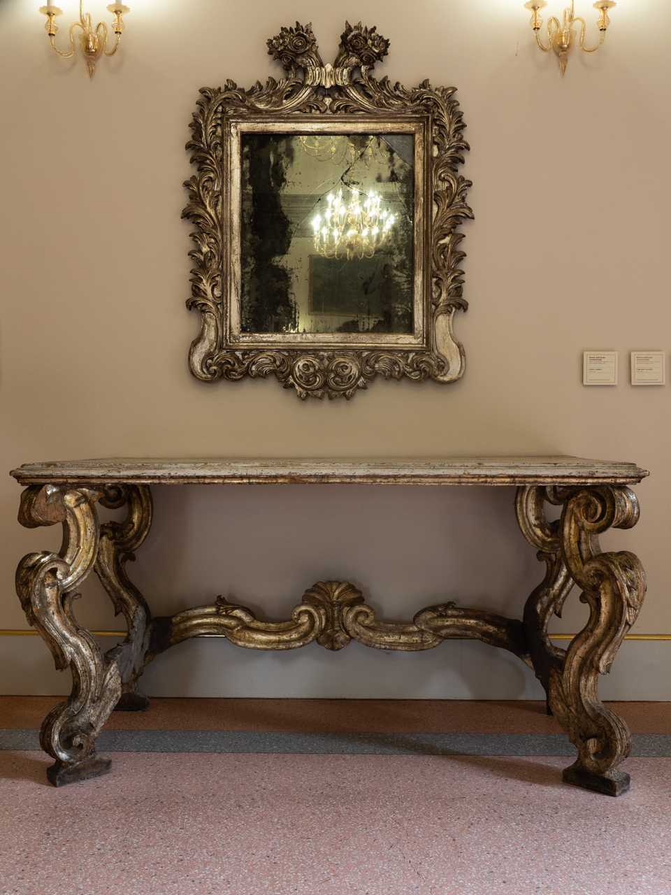 console con specchiera - bottega Italia meridionale (inizio/ fine XVIII)