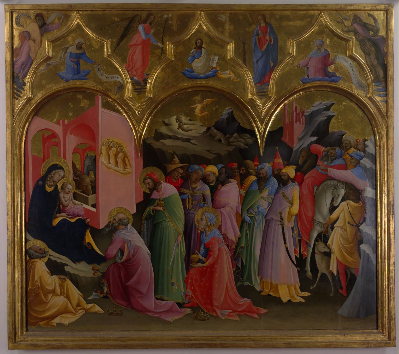 adorazione dei Re Magi, Cristo benedicente, profeti, Annunciazione (dipinto) di Lorenzo Monaco, Rosselli Cosimo (sec. XV, sec. XV)