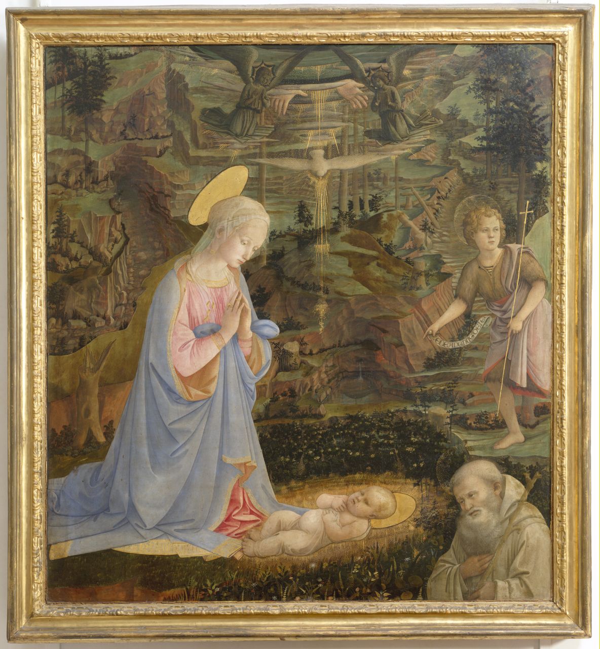 adorazione di Gesù Bambino (dipinto) di Lippi Filippo (sec. XV)