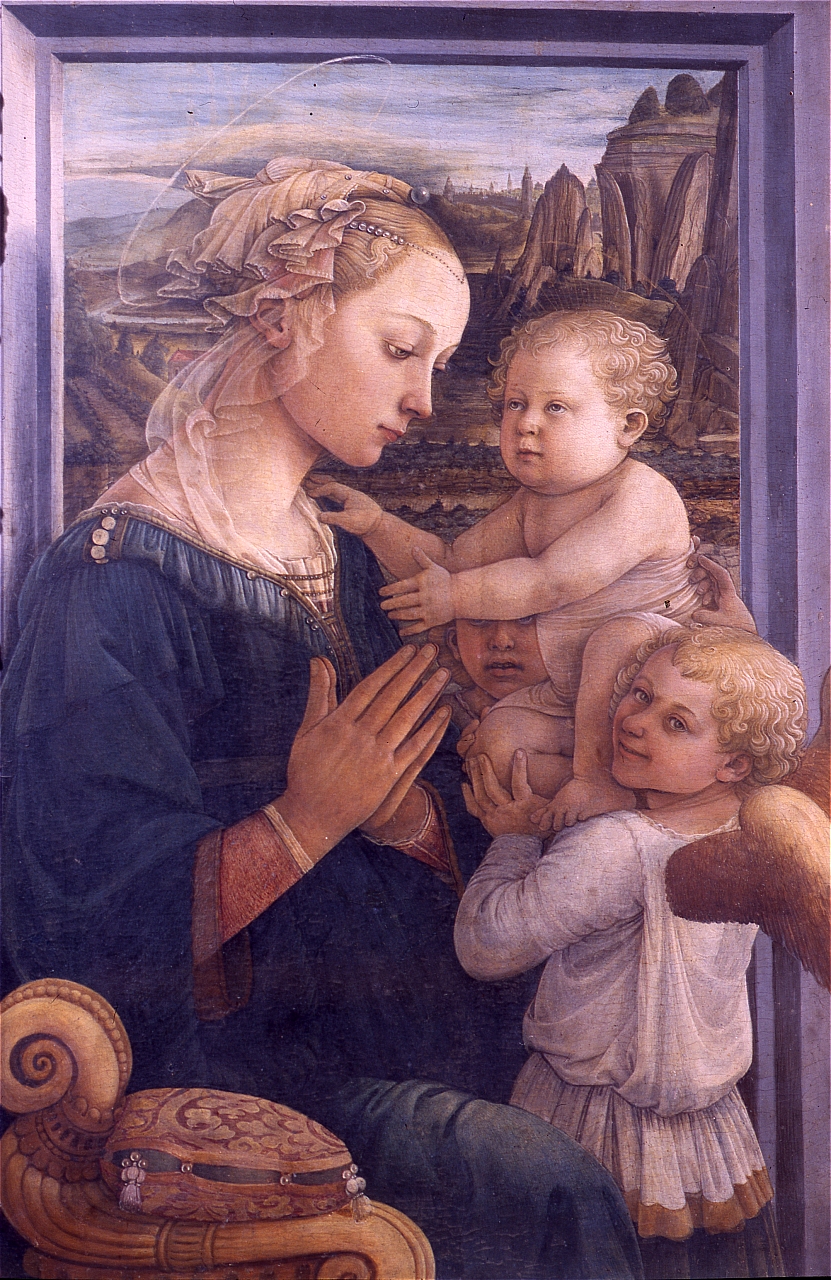 Madonna con Bambino, angeli (dipinto) di Lippi Filippo (sec. XV) 
