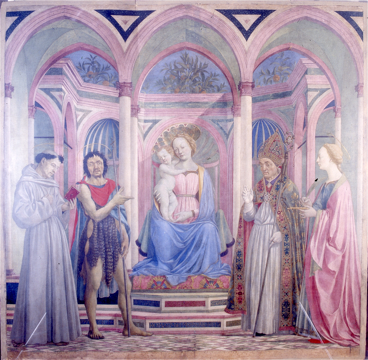 Madonna con Bambino, Santi (dipinto) di Domenico Veneziano (sec. XV)