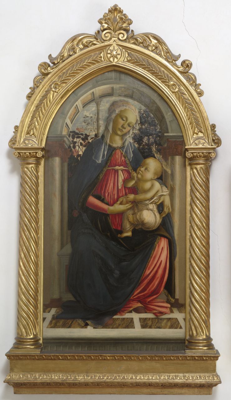 Madonna del Roseto, Madonna con Bambino (dipinto) di Filipepi Alessandro detto Botticelli (sec. XV)