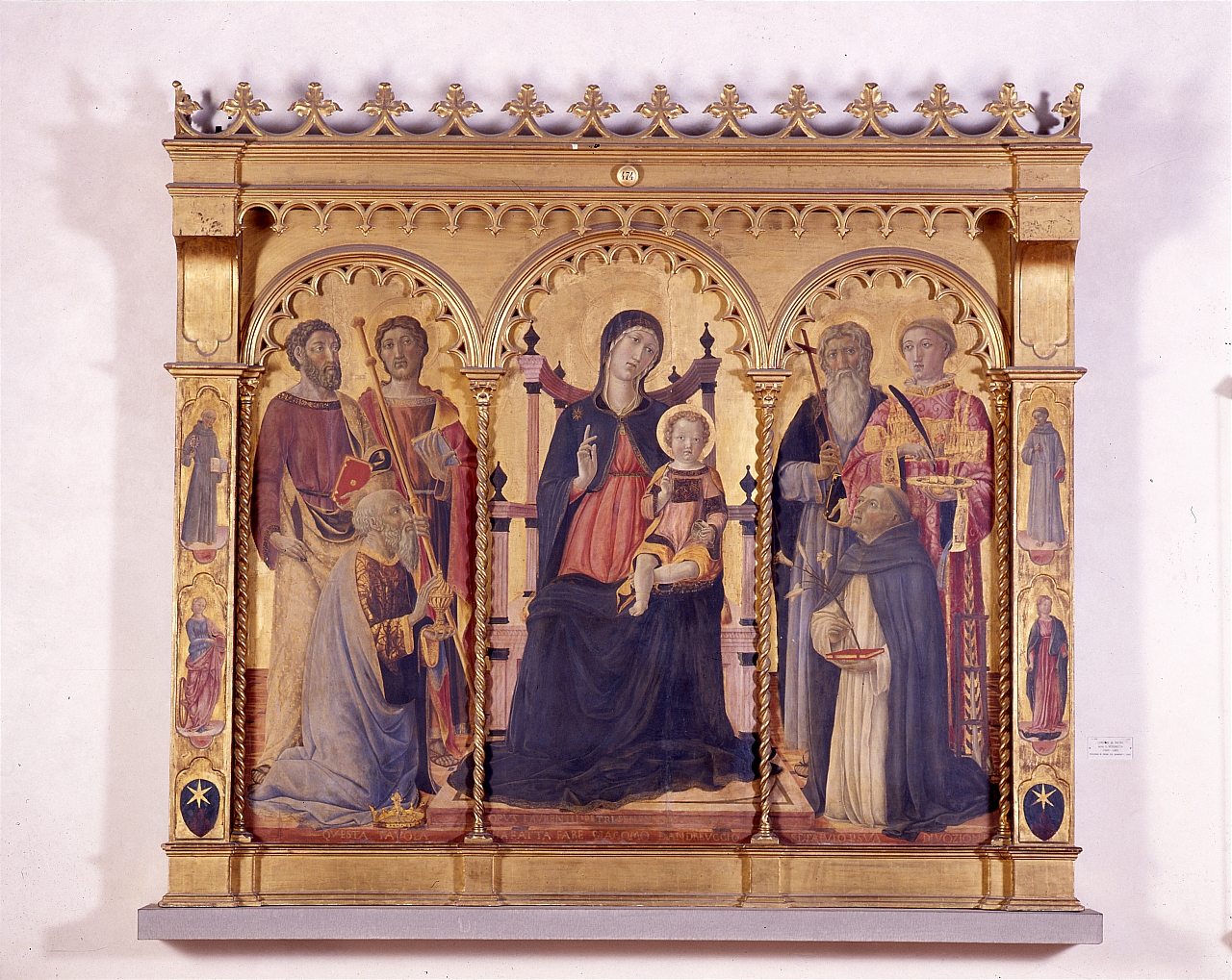 Sant'Andrea, San Domenico e San Lorenzo (scomparto di trittico) di Lorenzo di Pietro detto Vecchietta (sec. XV)
